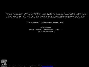 Topical Application of Neuronal Nitric Oxide Synthase Inhibitor