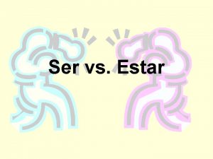 Ser vs Estar Forms of ser soy eres