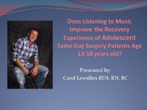 Does Listening to Music Improve the Recovery Experience