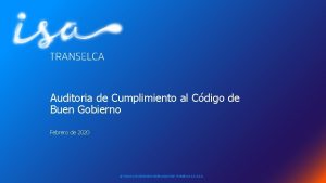 Auditoria de Cumplimiento al Cdigo de Buen Gobierno