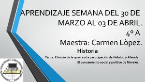 APRENDIZAJE SEMANA DEL 30 DE MARZO AL 03