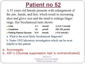 Patient no 52 A 31 years old female