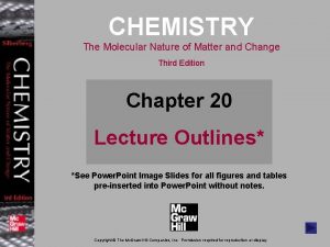 CHEMISTRY The Molecular Nature of Matter and Change