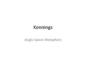 Kennings Anglo Saxon Metaphors Defining the Literary Term