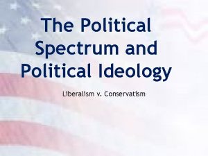 The Political Spectrum and Political Ideology Liberalism v