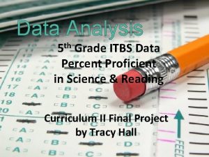 Data Analysis 5 th Grade ITBS Data Percent