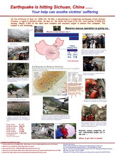 Earthquake is hitting Sichuan China Your help can