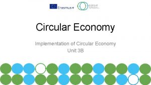 Circular Economy Implementation of Circular Economy Unit 3