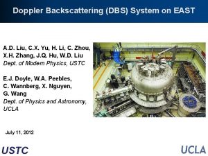 Doppler Backscattering DBS System on EAST A D