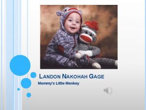 LANDON NAKOHAH GAGE Mommys Little Monkey LANDON NAKOHAH