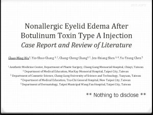 2015 ASPS Nonallergic Eyelid Edema After Botulinum Toxin