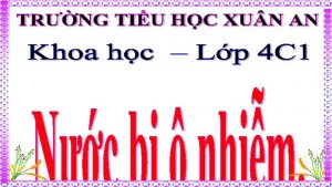 KIM TRA Nu vai tr ca nc trong