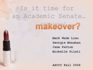 Is it time for an Academic Senate makeover