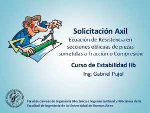 Solicitacin Axil Ecuacin de Resistencia en secciones oblicuas