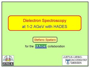 8102007 Hadron 2006 Frascati Italy Stefano Spataro Dielectron