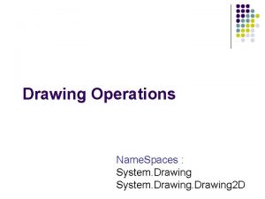 Drawing Operations Name Spaces System Drawing 2 D