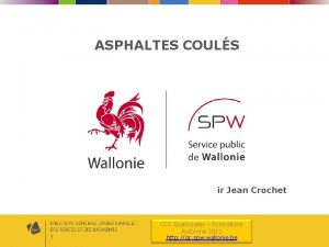 ASPHALTES COULS ir Jean Crochet 1 CCT Qualiroutes
