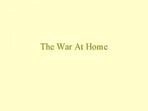 The War At Home Total War Total War