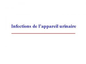 Infections de lappareil urinaire La dfinition L arbre