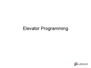 Elevator Programming Step 1 Create Elevator Site It