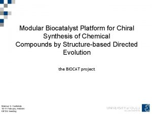 Modular Biocatalyst Platform for Chiral Synthesis of Chemical