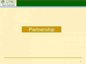 Partnership 1 What contributed in long term partnership