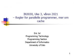 IN 3030 Uke 3 vren 2021 Regler for