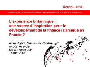 Lexprience britannique une source dinspiration pour le dveloppement