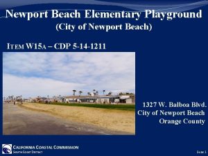 Newport Beach Elementary Playground City of Newport Beach