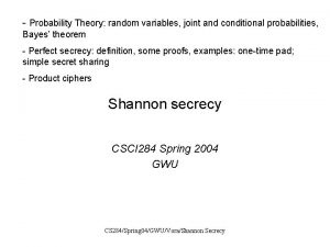 Probability Theory random variables joint and conditional probabilities