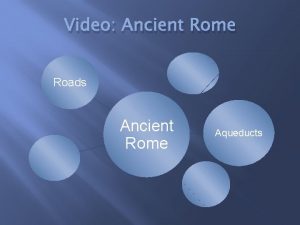 Video Ancient Rome Roads Ancient Rome Aqueducts WarmUp