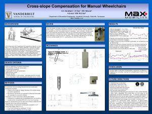 Crossslope Compensation for Manual Wheelchairs AA 1 Department
