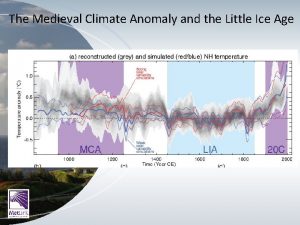 The Medieval Climate Anomaly and the Little Ice