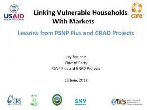 Linking Vulnerable Households With Markets Lessons from PSNP