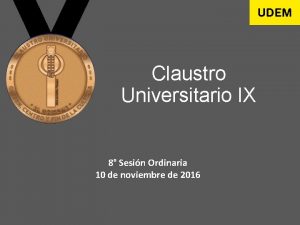 Claustro Universitario IX 8 Sesin Ordinaria 10 de