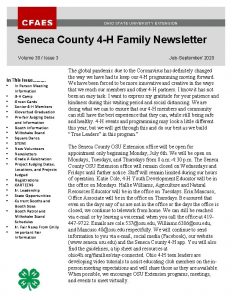 OHIO STATE UNIVERSITY EXTENSION Seneca County 4 H