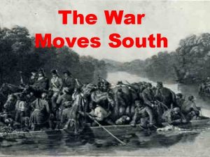 The War Moves South Northern War Up to