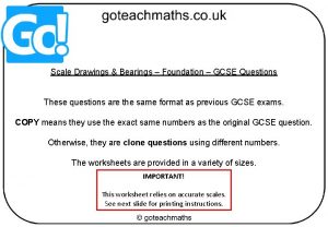 Scale Drawings Bearings Foundation GCSE Questions These questions