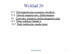 Wykad 20 15 5 Pole magnetyczne na granicy