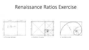 Renaissance Ratios Exercise Inclass exercise As a table