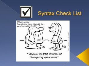 Syntax Check List Sentence Length Telegraphic 5 or