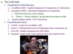 A The Solid State 1 Classification of Solid
