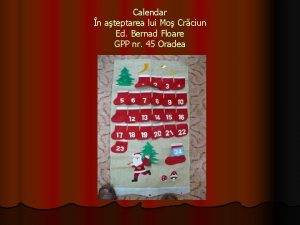 Calendar n ateptarea lui Mo Crciun Ed Bernad