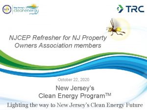 NJCEP Refresher for NJ Property Owners Association members