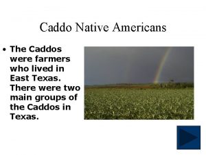 Caddo Native Americans The Caddos were farmers who