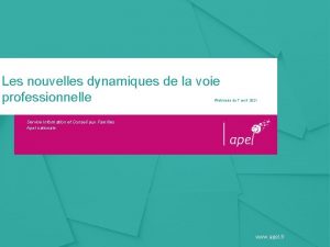 Les nouvelles dynamiques de la voie professionnelle Webinaire