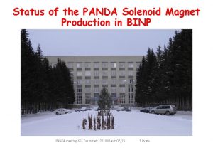 Status of the PANDA Solenoid Magnet Production in