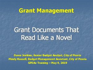 Grant Management Grant Documents That Read Like a