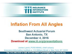 Inflation From All Angles Southwest Actuarial Forum San