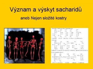 Vznam a vskyt sacharid aneb Nejen sloit kostry